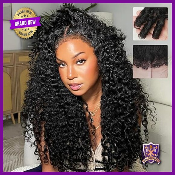 13x6 HD Lace Front Human Hair Wig 250% Density Curly Edges 24 Inch main image 6